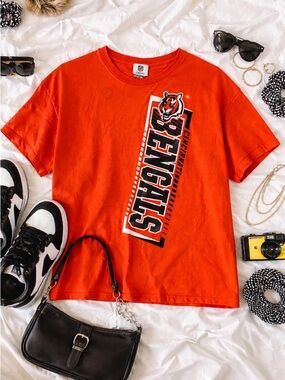 Cincinnati Bengals NFL Graphic Tee XL Orange Football Shirt Vintage Style